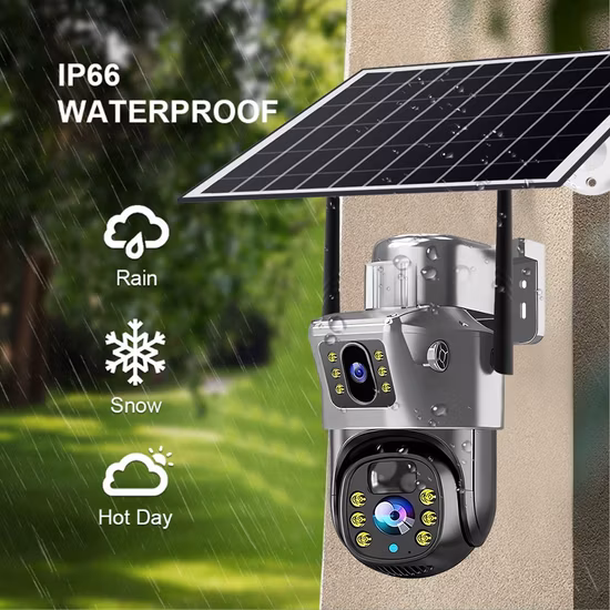 4G Солнечная IP-камера Wi-Fi Интеллектуальная IP-камера Беспроводная камера безопасности PTZ Встроенный